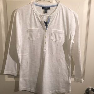 Chaps long sleeve light knit 100% cotton Small